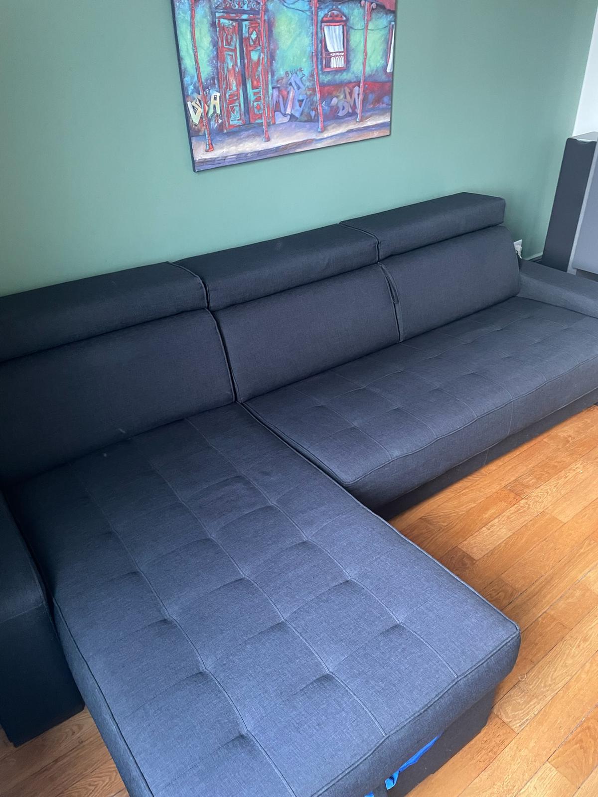 Canape tissu apres nettoyage